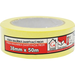 Mako Komfort lepicí páska zakrývací hladký krep, 7 dní, do 60 °C, 38 mm × 50 m